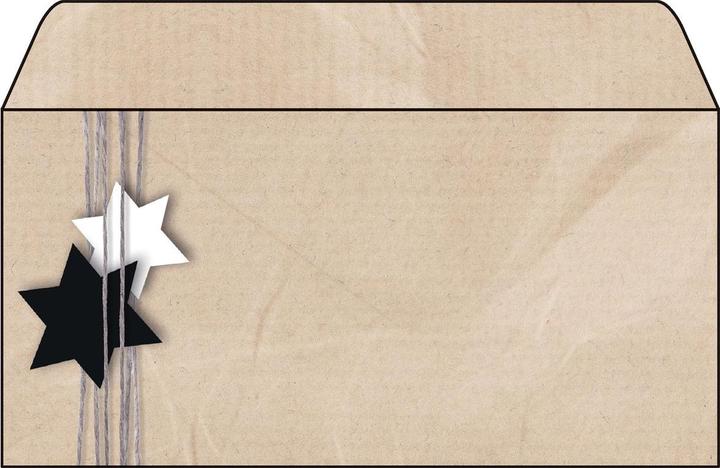 Produktbild Sigel Couverts C6/5 DU079 Christmas Wrapping 50 Stk. (110 x 220 mm, 50 x)