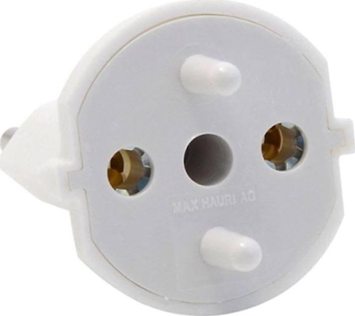 Actual product image Max Hauri T12/Schuko Fix-Adapter (Type 12, CEE 7/7)