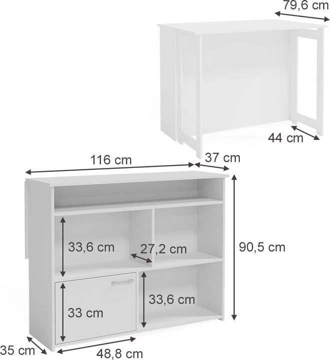 Actual product image Vicco Dominic (116 x 37 x 90.5 cm)