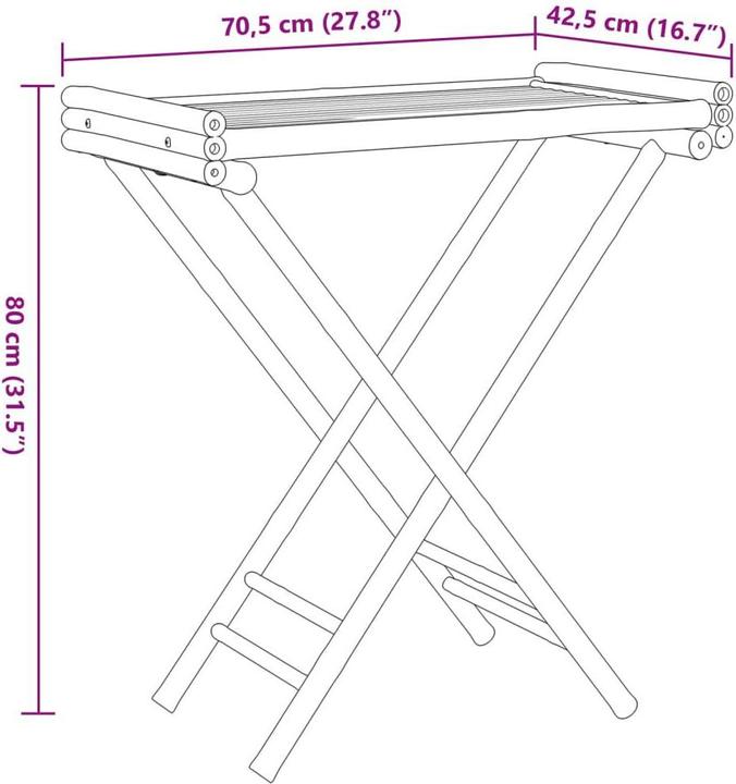 Actual product image VidaXL Folding tray table