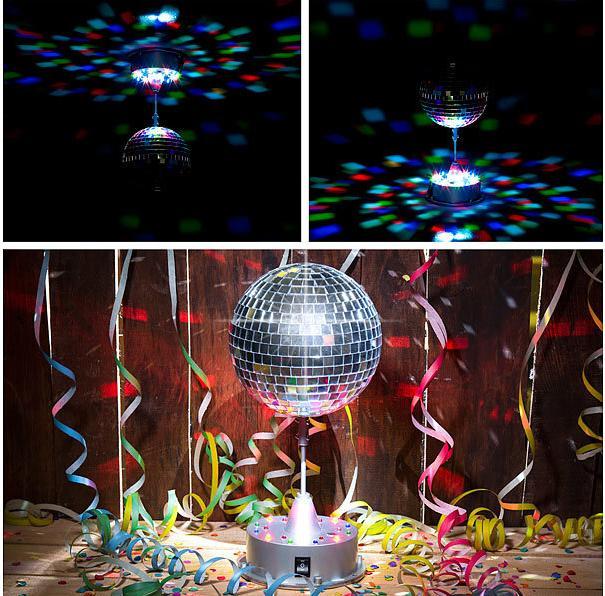 Actual product image Lunartec Self rotating disco ball with base (15 cm)