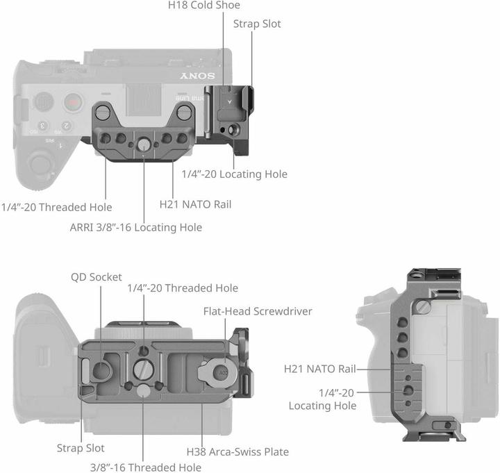 Image du produit SmallRig HawkLock Quick Release Half Cage 4772 (Cage)