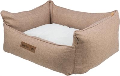 Actual product image Trixie Farello bed, square, 80 × 60 cm, brown/white (Dog)