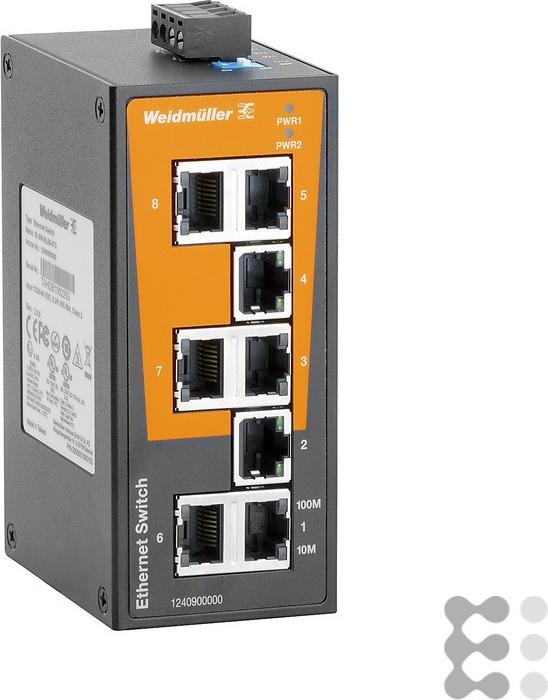 Immagine prodotto Weidmüller Network Switch Unmanaged, Fast Ethernet (8 Porti)