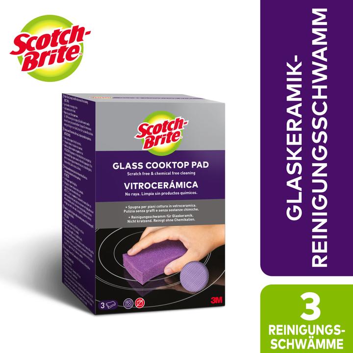 Image du produit Scotch-Brite Éponge de nettoyage pour vitrocéramique (3 pcs)