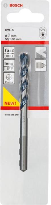 Image du produit Bosch Professional Zubehör Foret à béton CYL-5, Blue Granite, 7 x 50 x 100 mm (7 mm)