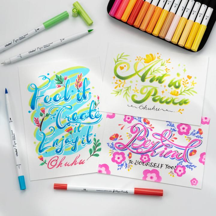 Actual product image Ohuhu Pupe Pinselstifte auf Wasserbasis (Multicoloured, 60 x)