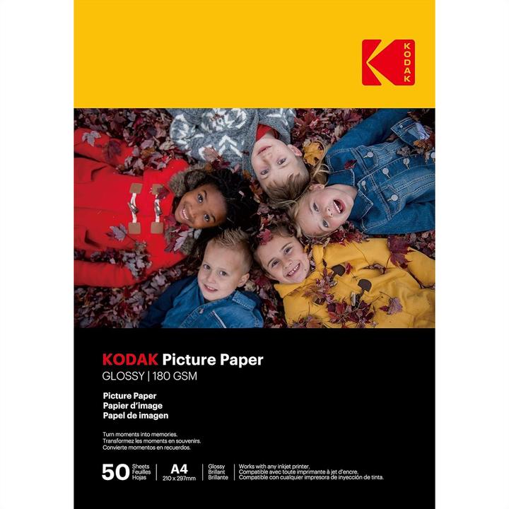 Produktbild Kodak 180gsm 9.1 mil Glossy A4x50 (180 g/m², 21 x 29.7 cm, 50 x)