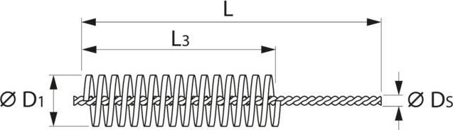 Actual product image Lessmann Pipe brush Polyamide