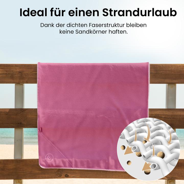 Image du produit BeMaxx Set de serviettes en microfibre, rose