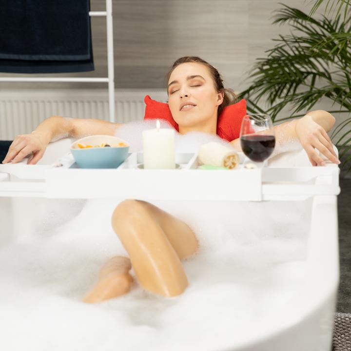 Actual product image Relaxdays Extendible Bathtub Caddy (101.5 x 20 x 7 cm)