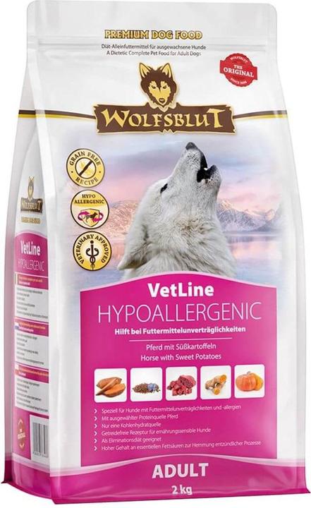 Wolfsblut VetLine Hypoallergenic Trockenfutter Hund 2 kg (Adult, 1 Stk., 2000 g)