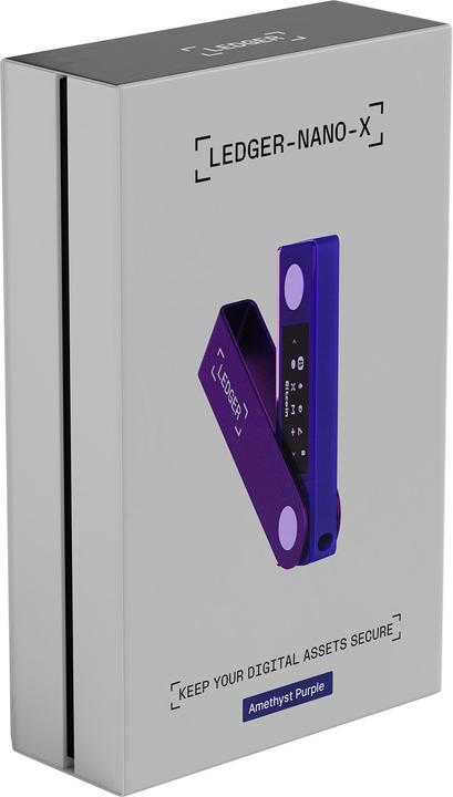 Actual product image Ledger Nano X Amethyst Purple (Litecoin, Bitcoin, Cardano, Ether, Dogecoin, TRON, Ethereum Classic, Monero, Ripple, Bitcoin cash, Stellar)