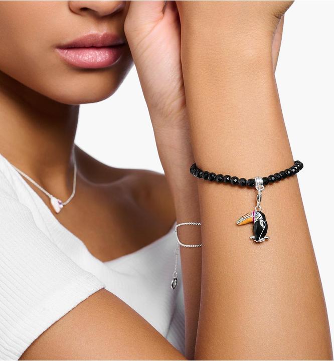 Image du produit Thomas Sabo Bracelet avec perles noires (19 cm, Argent 925)