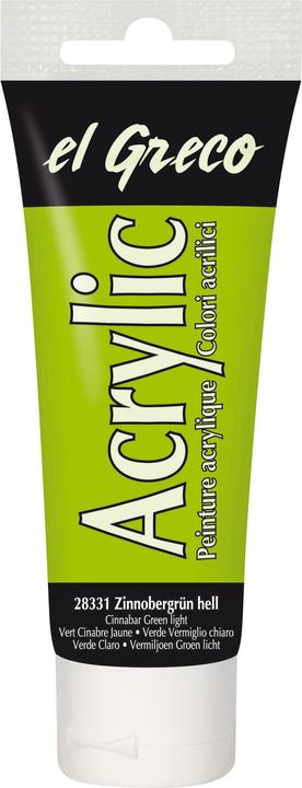 Actual product image Kreul el Greco Acrylic 75ml (Light vermilion green, 75 ml)
