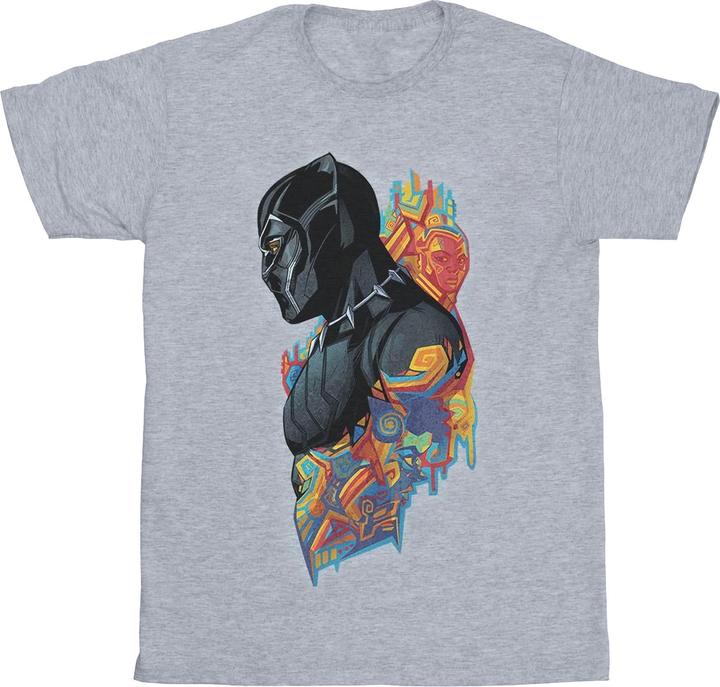 Immagine prodotto Maglietta in cotone profilato Black Panther per donna (140, 146)