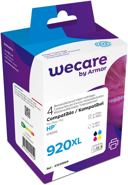 Actual product image Wecare Multipack 920XL rebuilt CMYBK C2N92AE for HP OfficeJet 6500 48/3x12ml (CMYK)