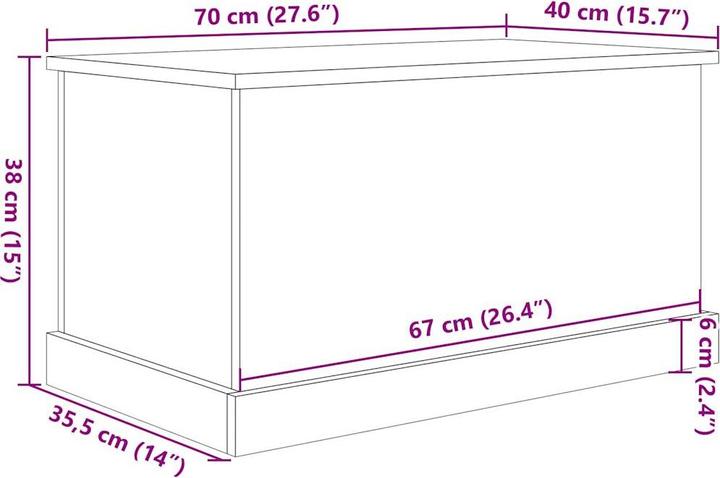 Image du produit VidaXL Brendan (70 x 40 x 38 cm)