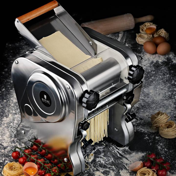 Produktbild Royal Catering Nudelmaschine elektrisch Pastamaker 16 cm Pastamaschine 1 - 14 mm Nudeln 550 W