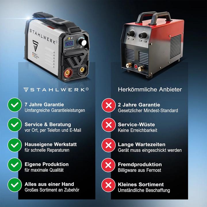 Produktbild Stahlwerk Schweissgerät ARC 200 MD IGBT MMA E Hand Inverter Single-Board 200 A