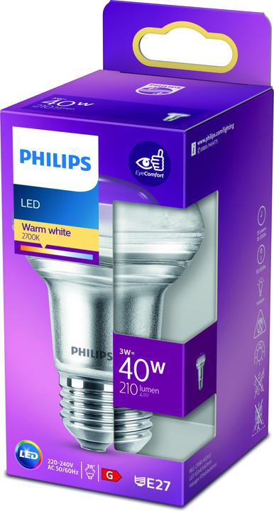 Actual product image Philips Lamp 3 W (40 W) E27 Warm White (E27, 3 W, 210 lm, 1 x, G)