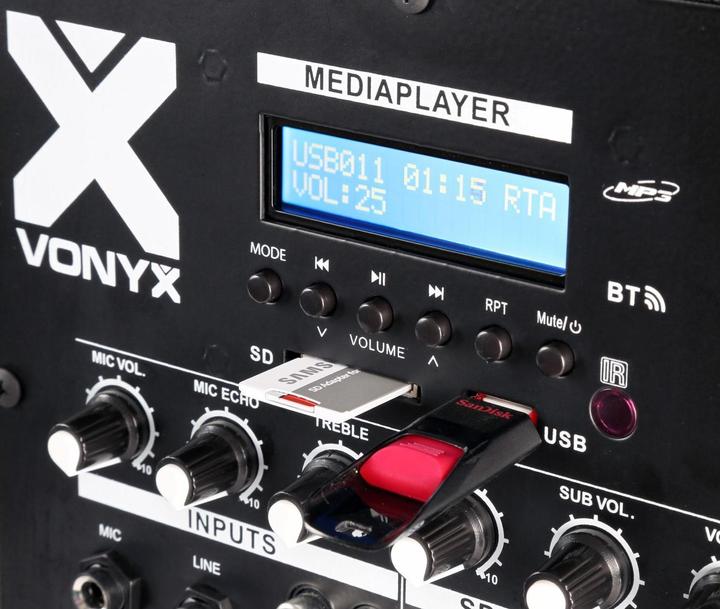 Image du produit Vonyx Système de sonorisation VX1000BT (Actif, 1x 1000 W)