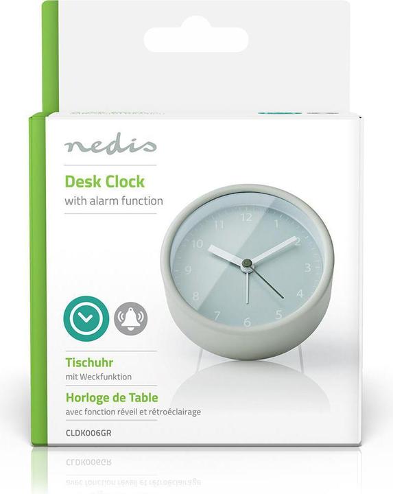 Produktbild Nedis Analogue Desk Alarm Clock Snooze Function Green
