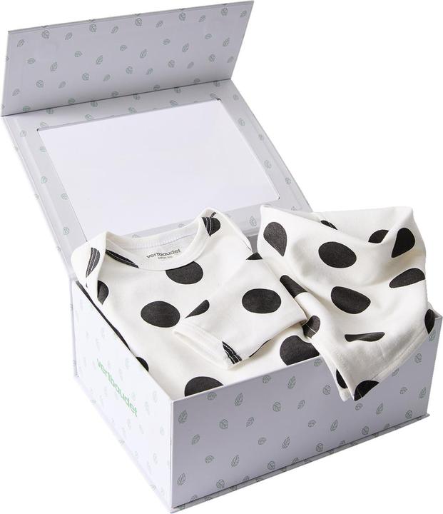 Produktbild Vertbaudet Bio-Kollektion: Baby Geschenk-Set: Body & Lätzchen mit Tupfen (92)