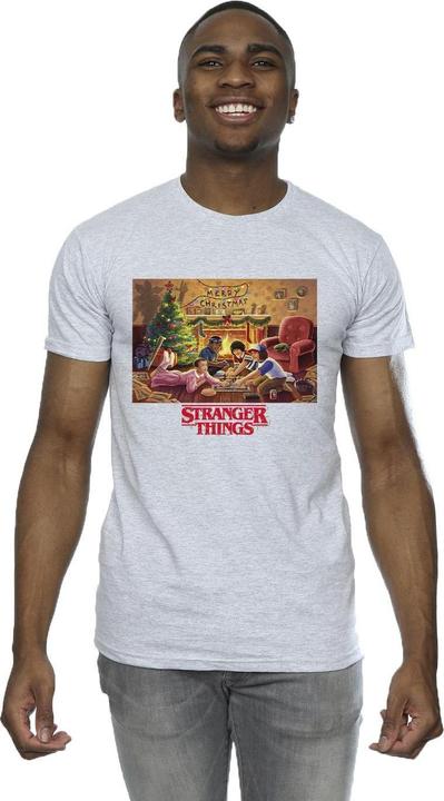 Actual product image Netflix Mens Stranger Things Christmas Gathering T-Shirt (3XL)
