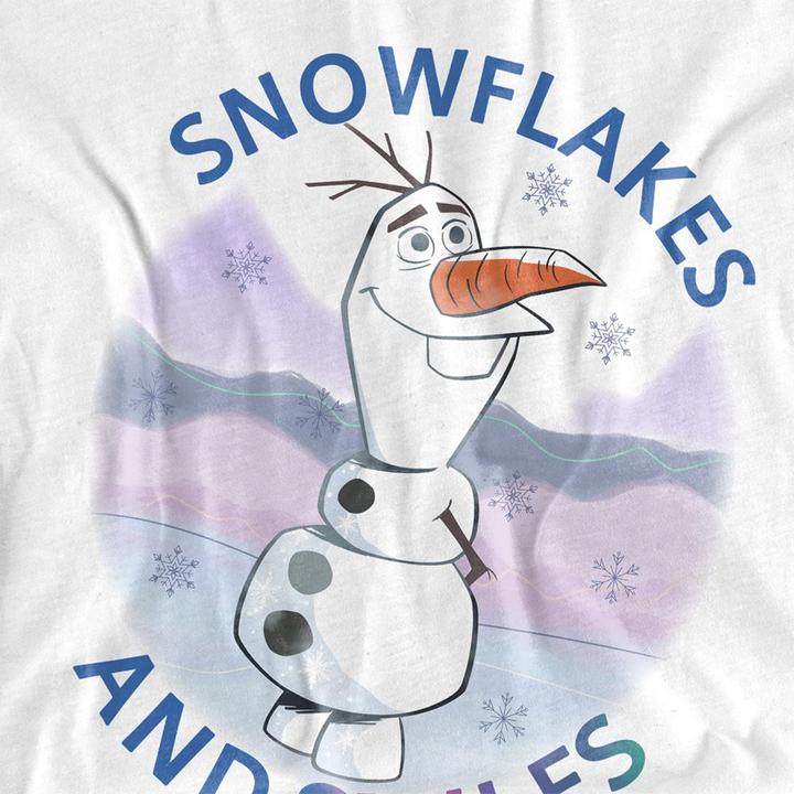Actual product image Disney Frozen Unisex Adult Olaf Snowflakes And Smiles T-Shirt (L)