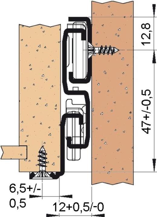Actual product image Fulterer Telescopic full-extension runner FR 6500