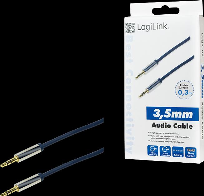 Actual product image LogiLink 3.5mm—3.5mm (0.30 m, 3.5mm jack (AUX))