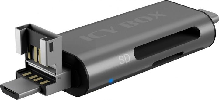 Actual product image Icy Box Card Reader External IB-CR201-C3 (Micro USB, USB, USB-C)