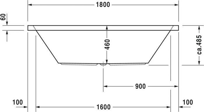 Produktbild Duravit Rechteck-Whirlwanne STARCK 252 l 180x90 we 2 RS Jet-System