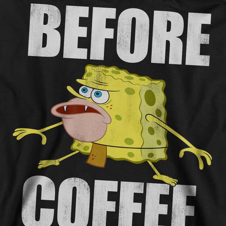 Produktbild Spongebob Squarepants Before Coffee Meme Sweatshirt (S)