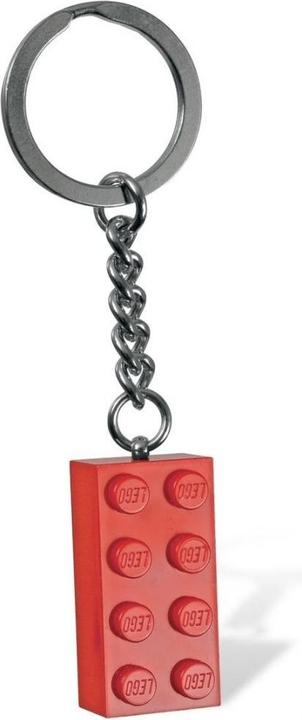 LEGO Stein Schlüsselanhänger in Rot (850154)