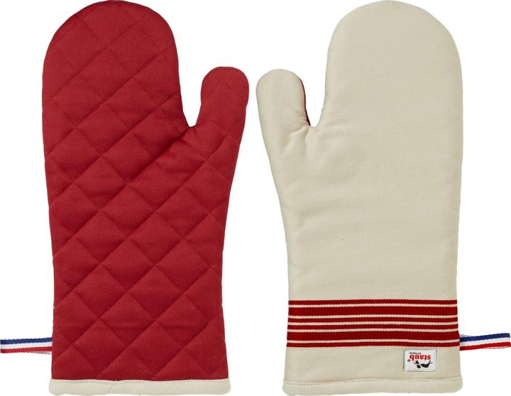 Staub Oven gloves 2-pcs, 19 x 35 cm, 100% cotton, red (100% cotton)