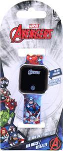 Image du produit Accutime Montre enfant LED Avengers (bleue), horloge numérique avec affichage LED de l'heure et de la (Montre numérique, 38 mm)