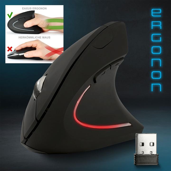 Actual product image Eaxus Ergonomic vertical mouse, wireless (Wireless)