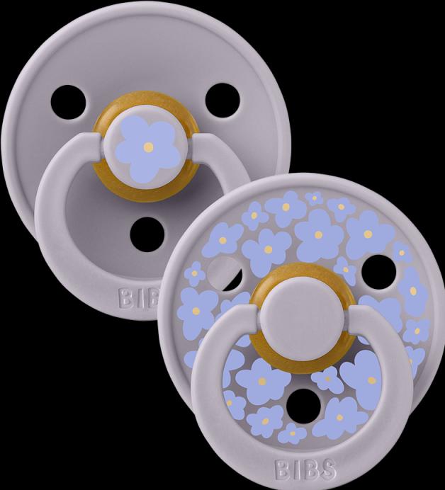 Bibs Sucette Studio Colour 2 PACK Latex Round 6-12m Jasmine Fossil Grey Mix (2 x, 6 - 12 M.)