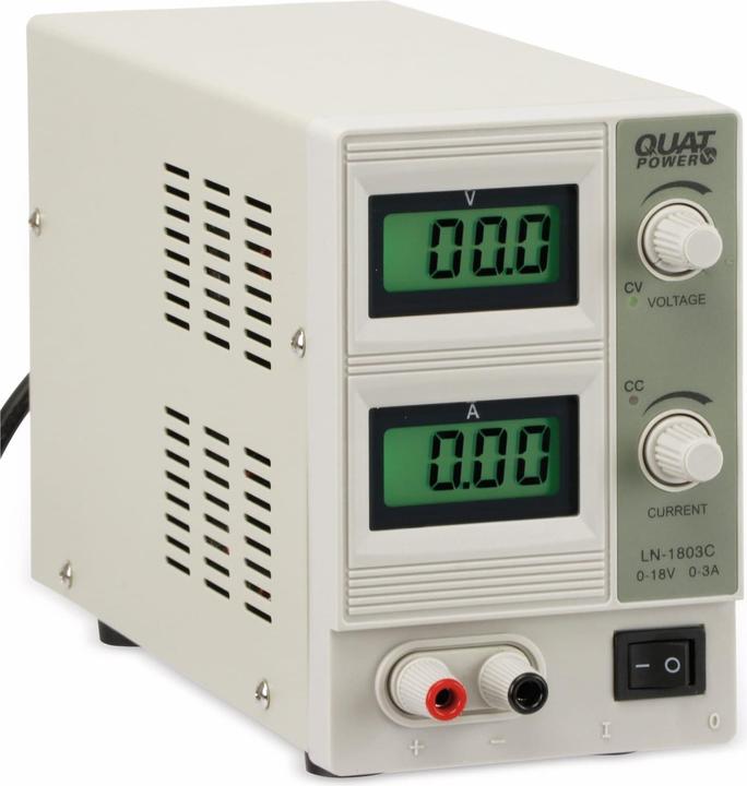Actual product image QuatPower Power supply unit LN-1803C 0...18V-, 0...3A, LCD