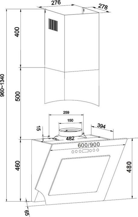 Produktbild Amica KH 17387-1 E (Wandhaube)