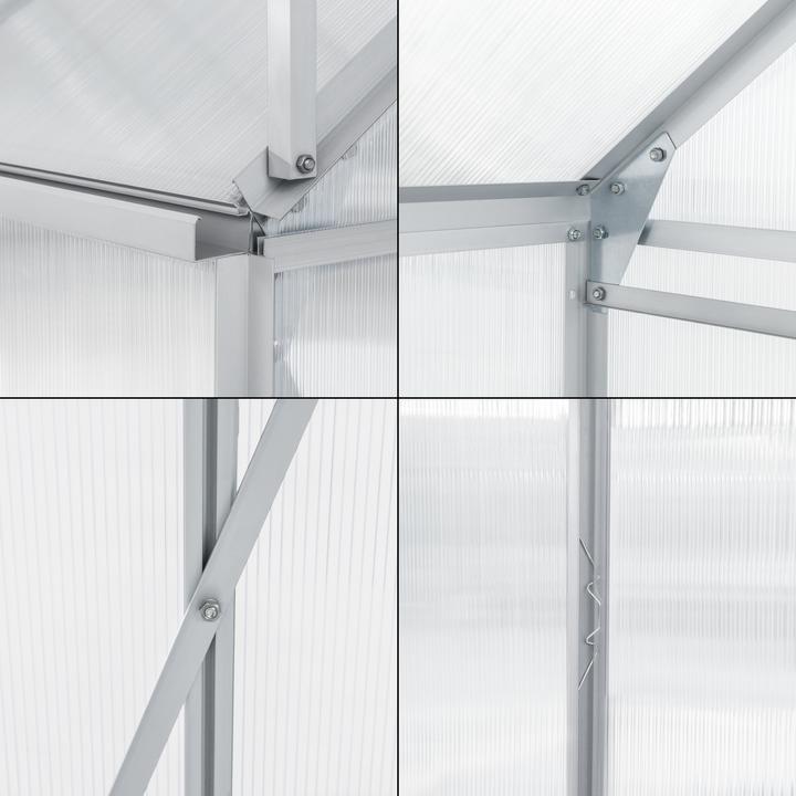 Produktbild En.Casa Gewächshaus Oisterwijk Alu-Rahmen 370x190 cm