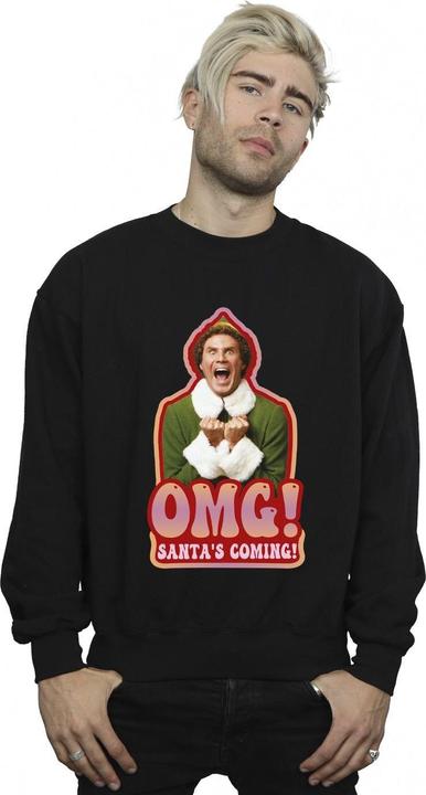 Actual product image Elf Mens Santa's Coming Sweatshirt (4XL)