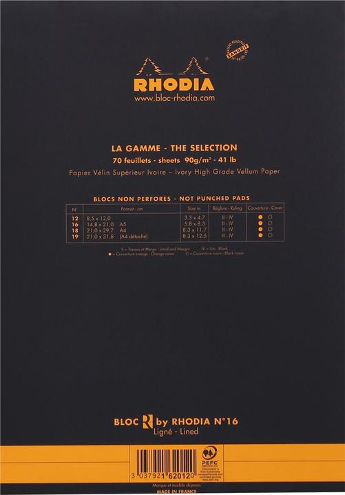 Actual product image Rhodia Basics (A5, Lined, Soft cover)