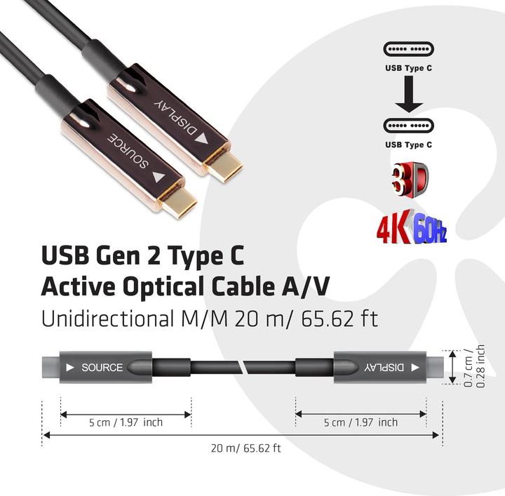 Actual product image Club 3D C – C (20 m, USB 3.2)