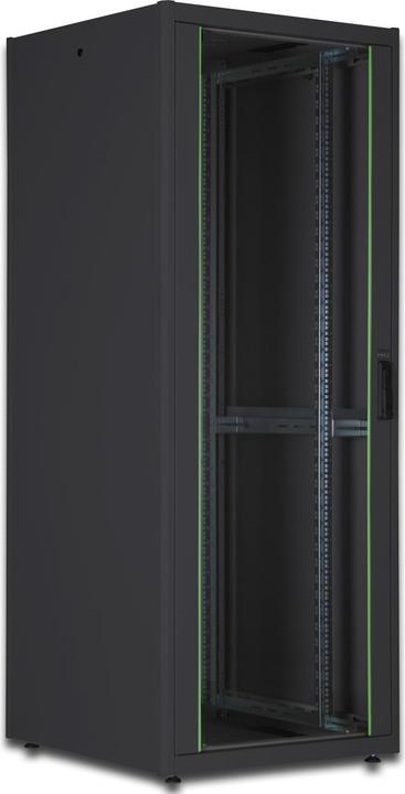 Actual product image Digitus Network cabinet Basic 48.3cm 19inch 42U black 8/8 H2035mmxW800mmxD800mm with glass door without (42 RU, 19 inch rack)