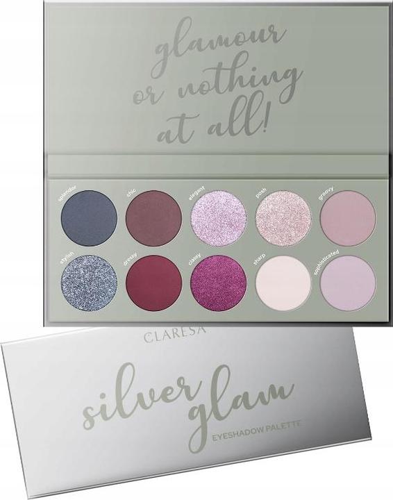 Actual product image Claresa Silver Glam Eyeshadow Palette 12 Grams