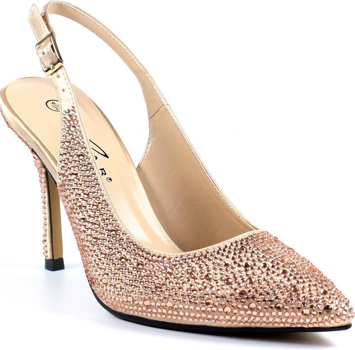Actual product image Lunar Rubiya Diamante Sling Back Court Shoes (37)