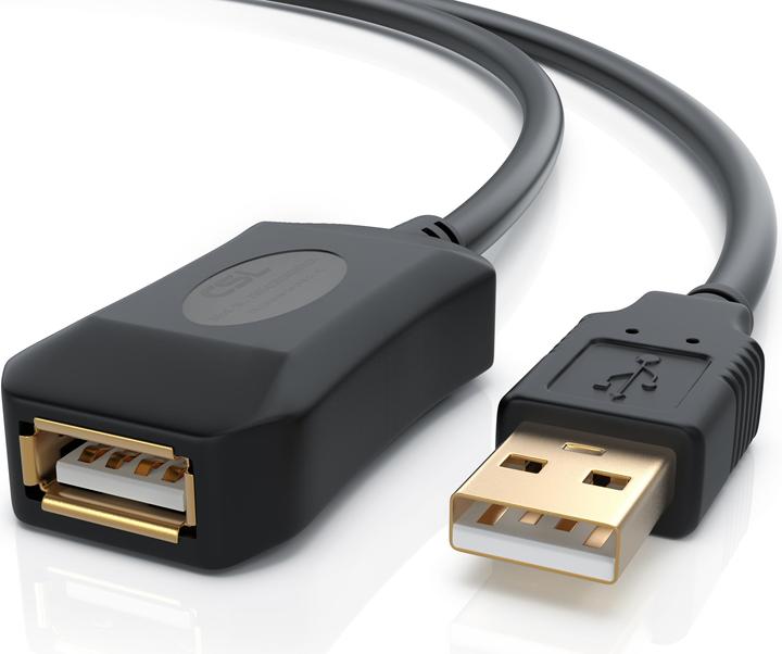 Produktbild CSL USB 2.0 Repeaterkabel - Verstärker - Verlängerungskabel - Repeater Kabel mit Signalverstärkung (10 m, USB 2.0)